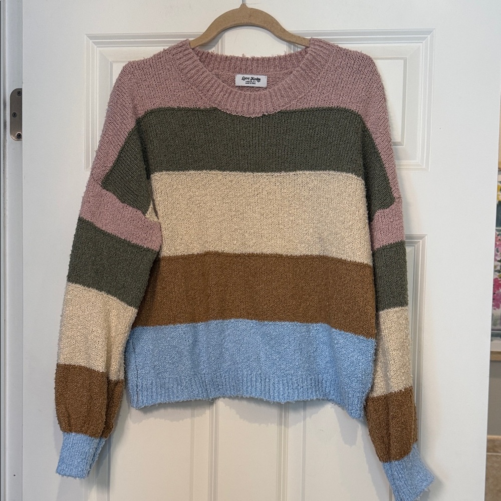 Love Knits Colorful Striped Sweater
